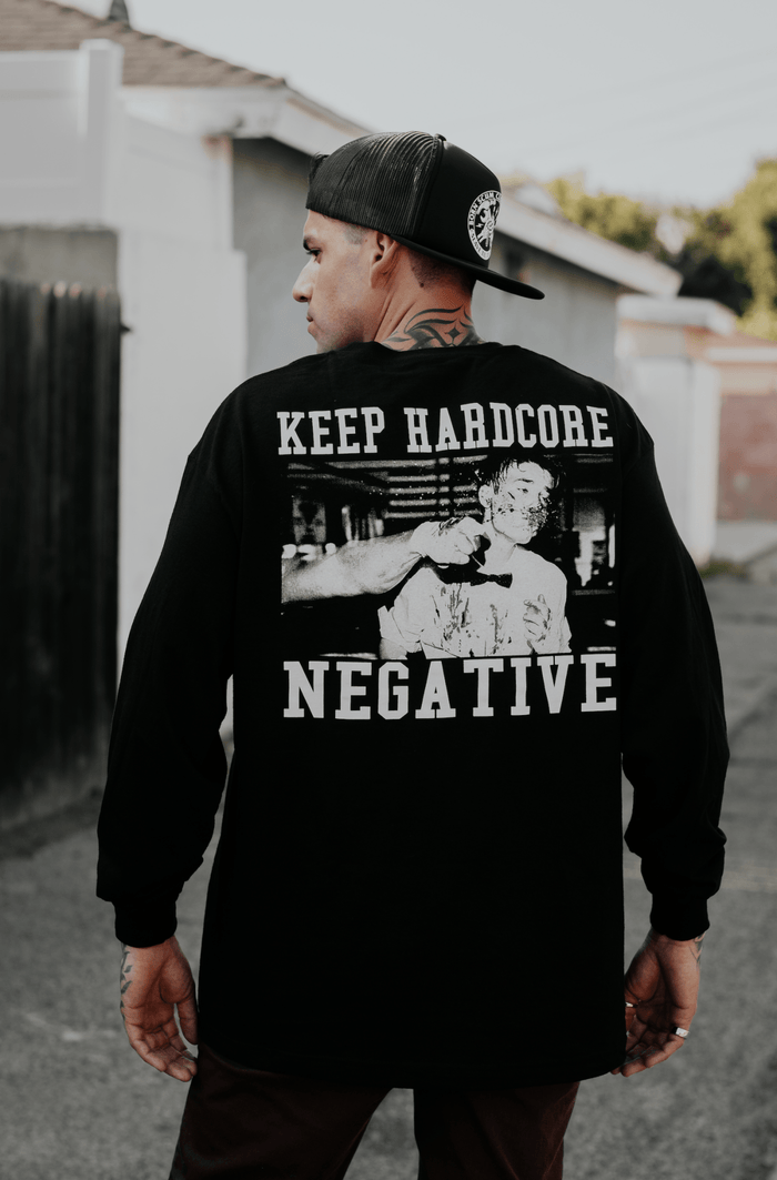 KEEP HARDCORE NEGATIVE LONG SLEEVE T - SHIRT - Born Scum