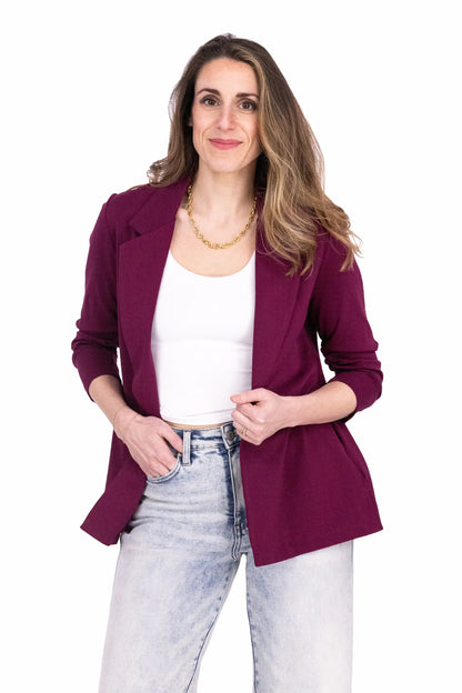 Rise to the Challenge Women's 3/4 Length Ruched Sleeve Blazer