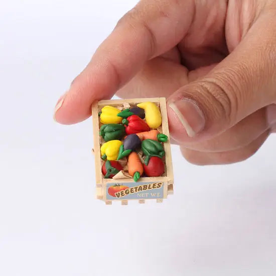 Miniature Wood Vegetable Crate