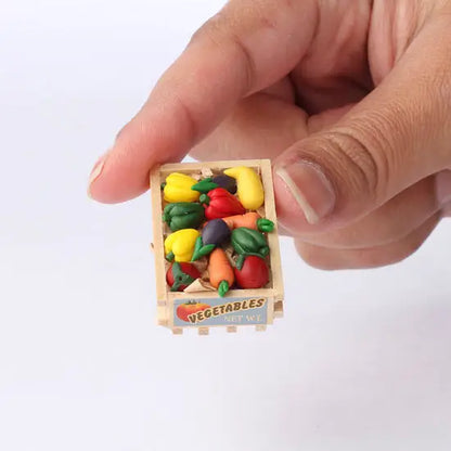 Miniature Wood Vegetable Crate