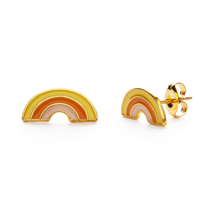 Retro Rainbow Stud Earrings