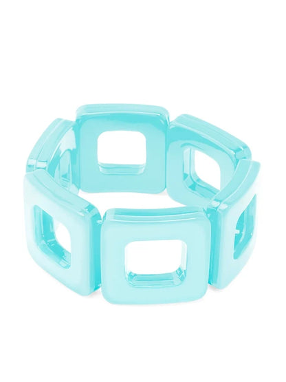 Square Elasticated Resin Pop Bracelet