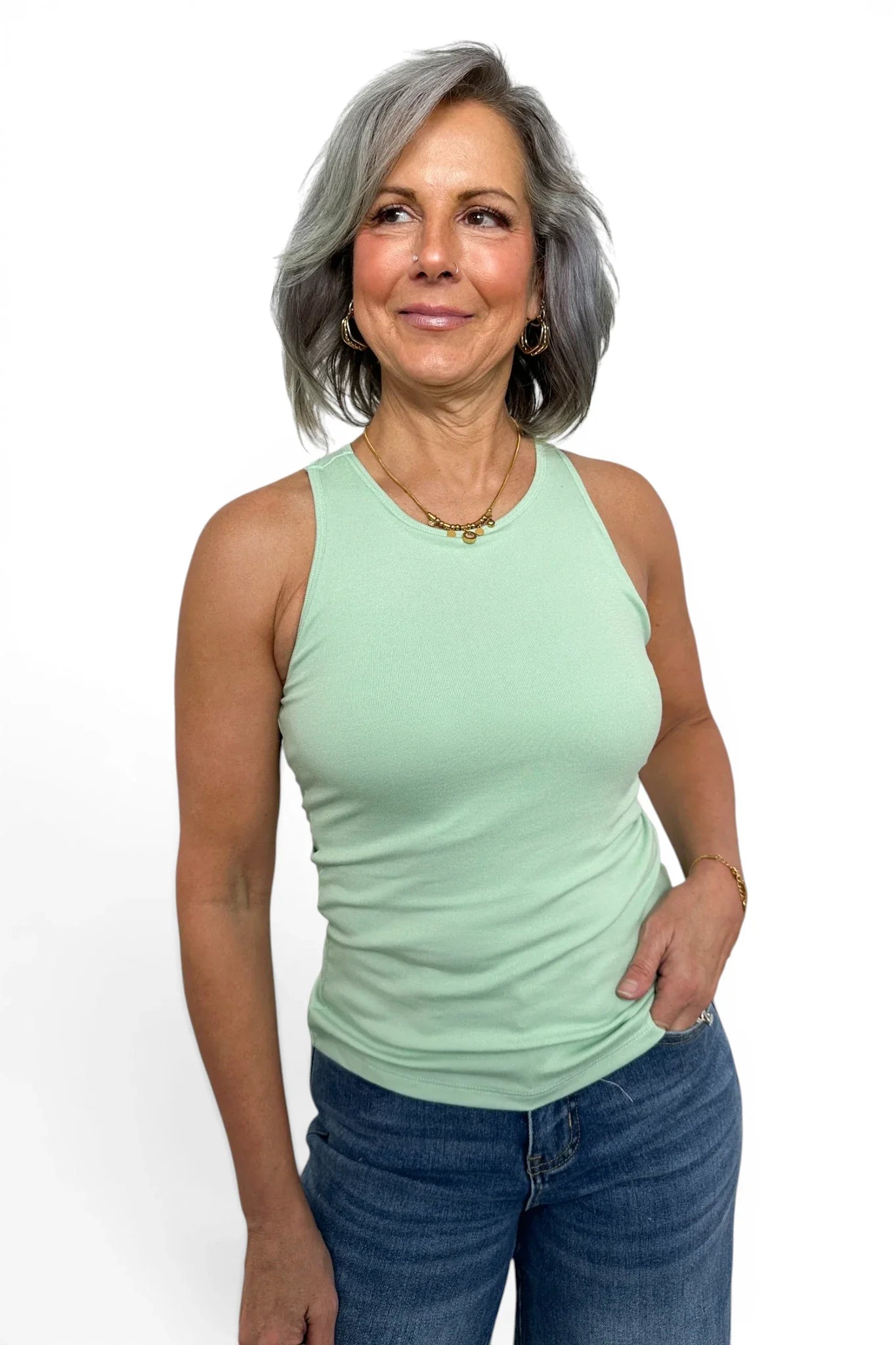 ALB Custom Women's Layering Built in Bra Tank Top