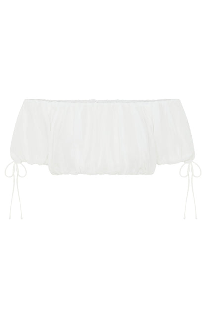 Flounce Flirt Top White
