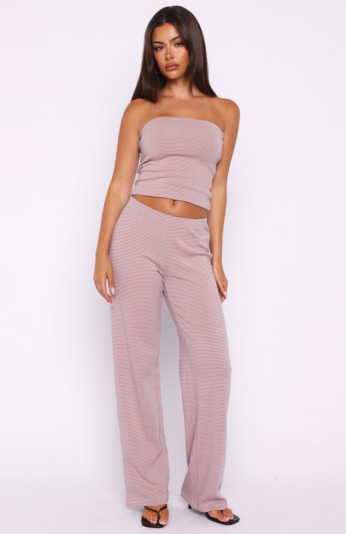 Happy It Happened Pants Pink/Blue Stripe
