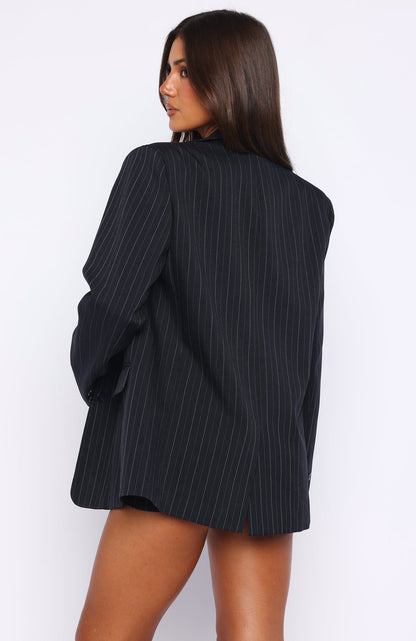 High Line Blazer Navy Pinstripe