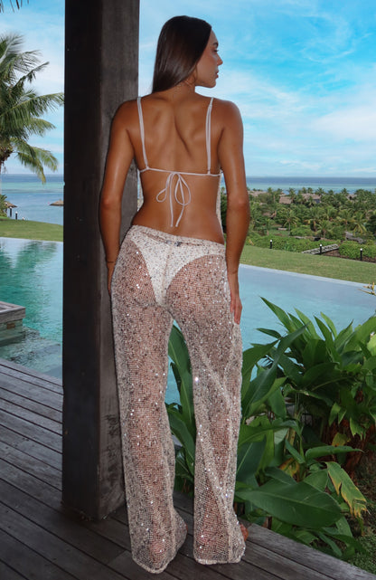 Horizon Sequin Pants Coconut